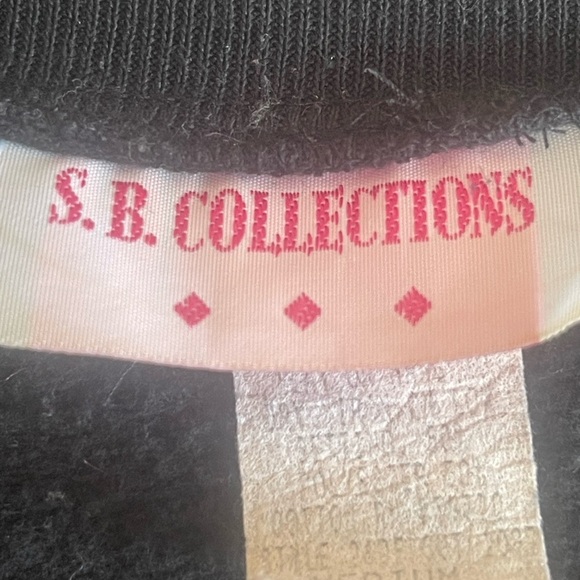 Vintage S.B. Collections Studded Shoulder Pad Sweatshirt Medium - Picture 3 of 11